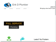 Tablet Screenshot of erikdplumber.com